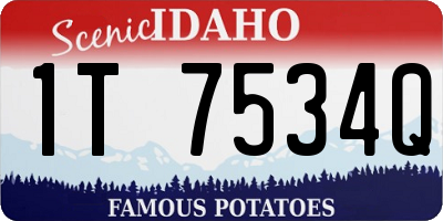 ID license plate 1T7534Q