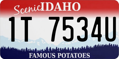ID license plate 1T7534U