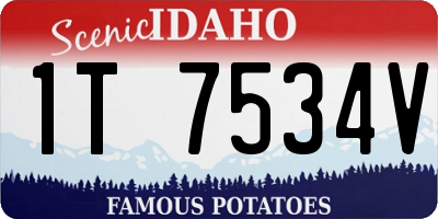 ID license plate 1T7534V