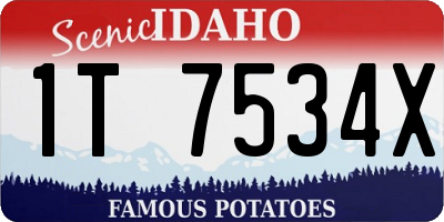 ID license plate 1T7534X