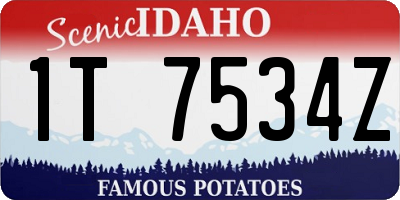 ID license plate 1T7534Z