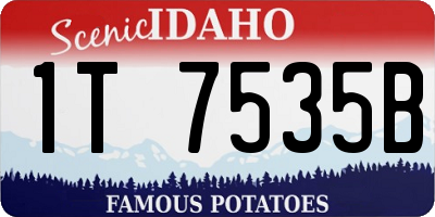 ID license plate 1T7535B