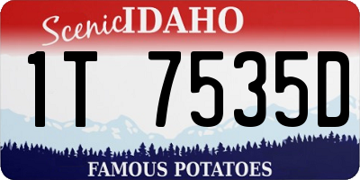 ID license plate 1T7535D