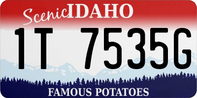 ID license plate 1T7535G