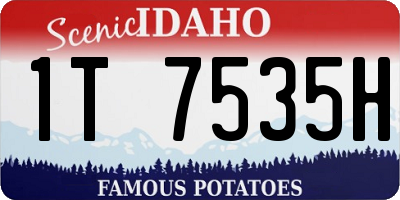 ID license plate 1T7535H