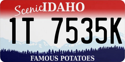 ID license plate 1T7535K