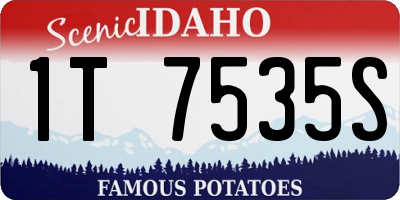 ID license plate 1T7535S