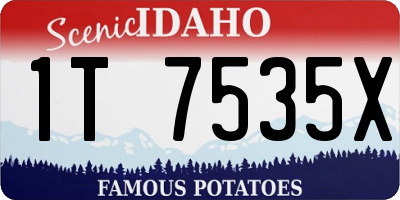 ID license plate 1T7535X