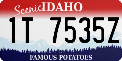 ID license plate 1T7535Z