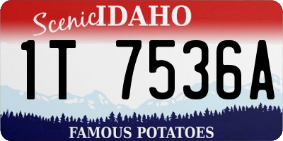 ID license plate 1T7536A