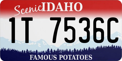 ID license plate 1T7536C