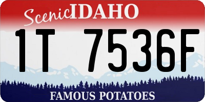 ID license plate 1T7536F