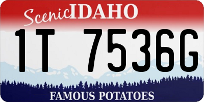 ID license plate 1T7536G