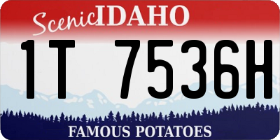 ID license plate 1T7536H