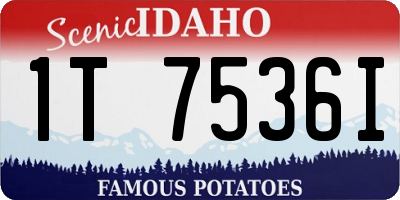ID license plate 1T7536I