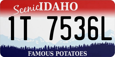 ID license plate 1T7536L