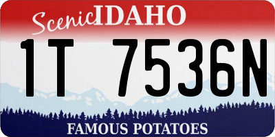 ID license plate 1T7536N