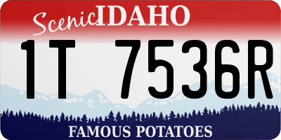 ID license plate 1T7536R