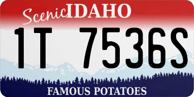 ID license plate 1T7536S
