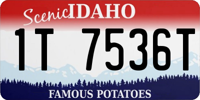 ID license plate 1T7536T