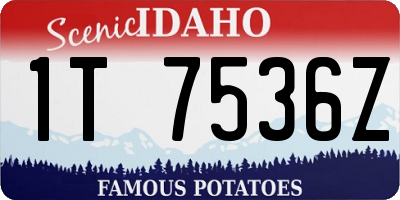 ID license plate 1T7536Z