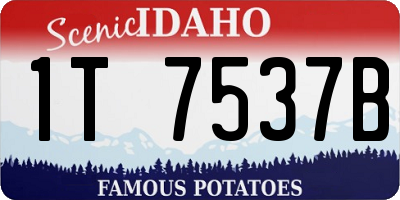 ID license plate 1T7537B