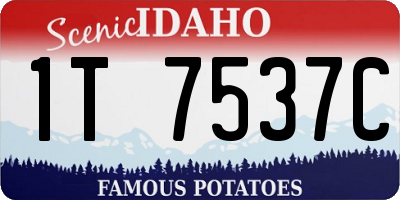 ID license plate 1T7537C