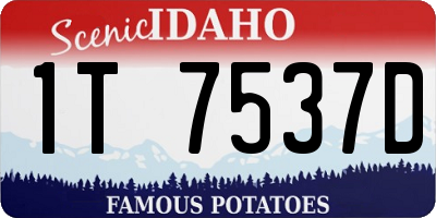 ID license plate 1T7537D