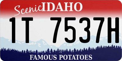 ID license plate 1T7537H