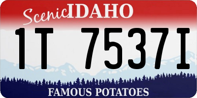 ID license plate 1T7537I