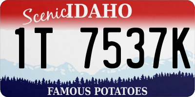 ID license plate 1T7537K