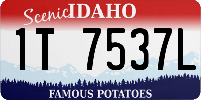 ID license plate 1T7537L
