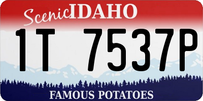 ID license plate 1T7537P