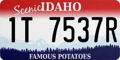 ID license plate 1T7537R