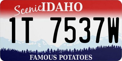 ID license plate 1T7537W