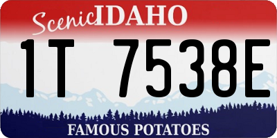 ID license plate 1T7538E
