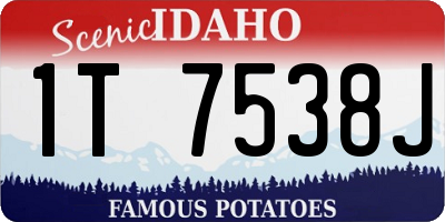 ID license plate 1T7538J