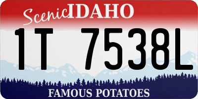 ID license plate 1T7538L