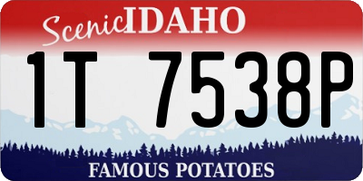 ID license plate 1T7538P