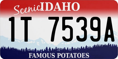 ID license plate 1T7539A