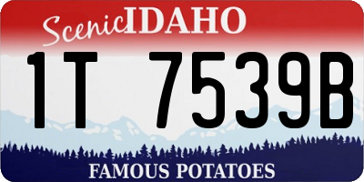 ID license plate 1T7539B