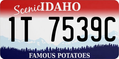 ID license plate 1T7539C
