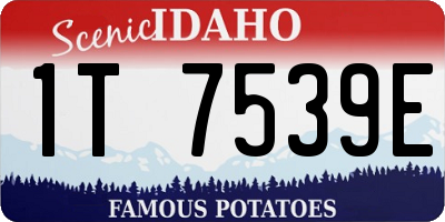 ID license plate 1T7539E