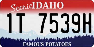 ID license plate 1T7539H