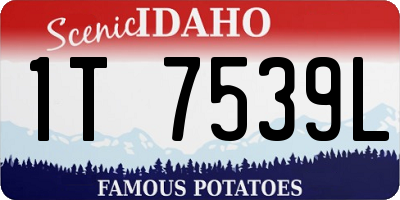 ID license plate 1T7539L