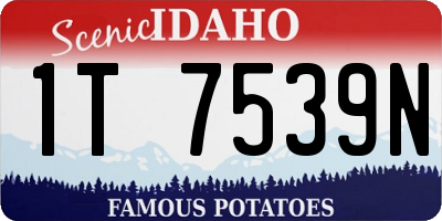 ID license plate 1T7539N