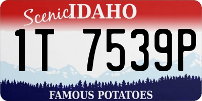 ID license plate 1T7539P