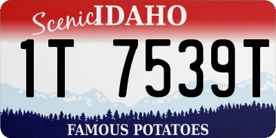 ID license plate 1T7539T