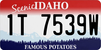 ID license plate 1T7539W