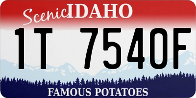 ID license plate 1T7540F